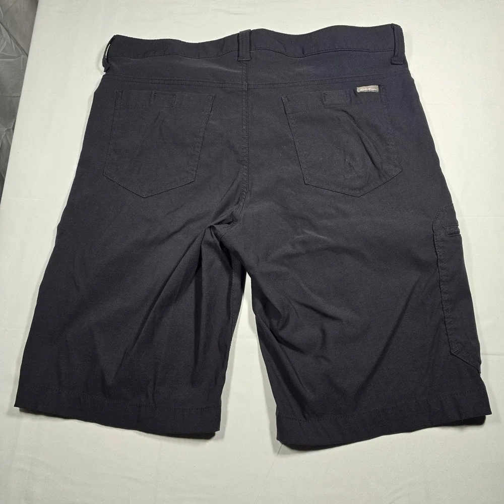 Eddie Bauer First Ascent Guide Shorts Mens 35 Black Hiking Cargo Performance